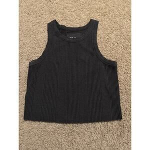 Aerie Grey Sleeveless Ribbed Tank Top Size S
